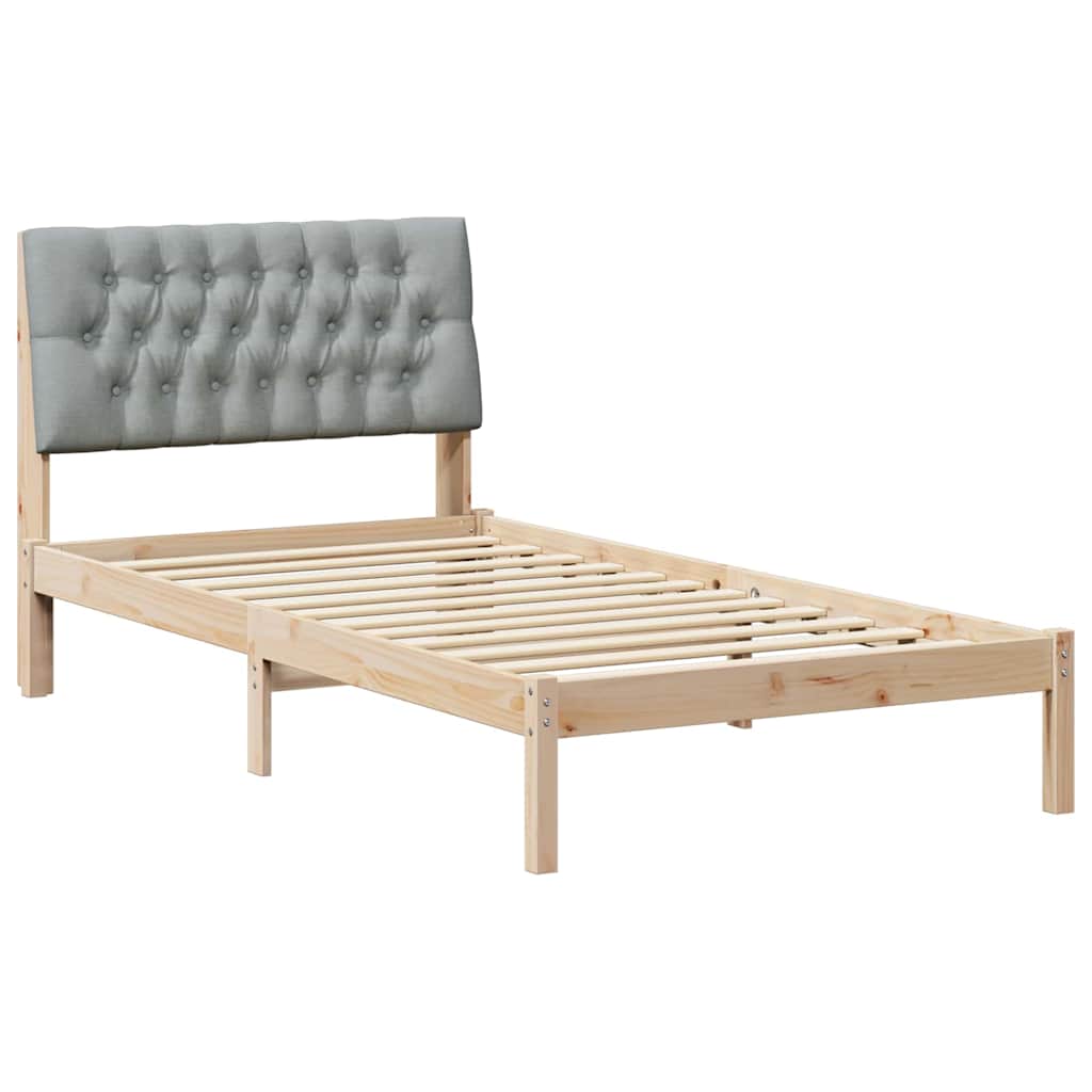 Bettgestell mit gepolstertem Kopfteil Braun 200 x 200 cm