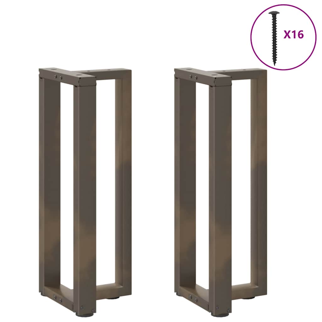 Couchtischbeine T-Form 2 Stk. Schwarz 30x25x(30-31) cm Stahl