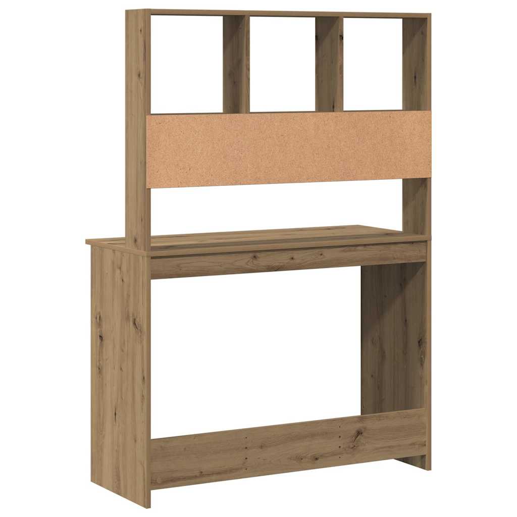 Schreibtisch mit Regal Weiß 102x45x148 cm Holzwerkstoff