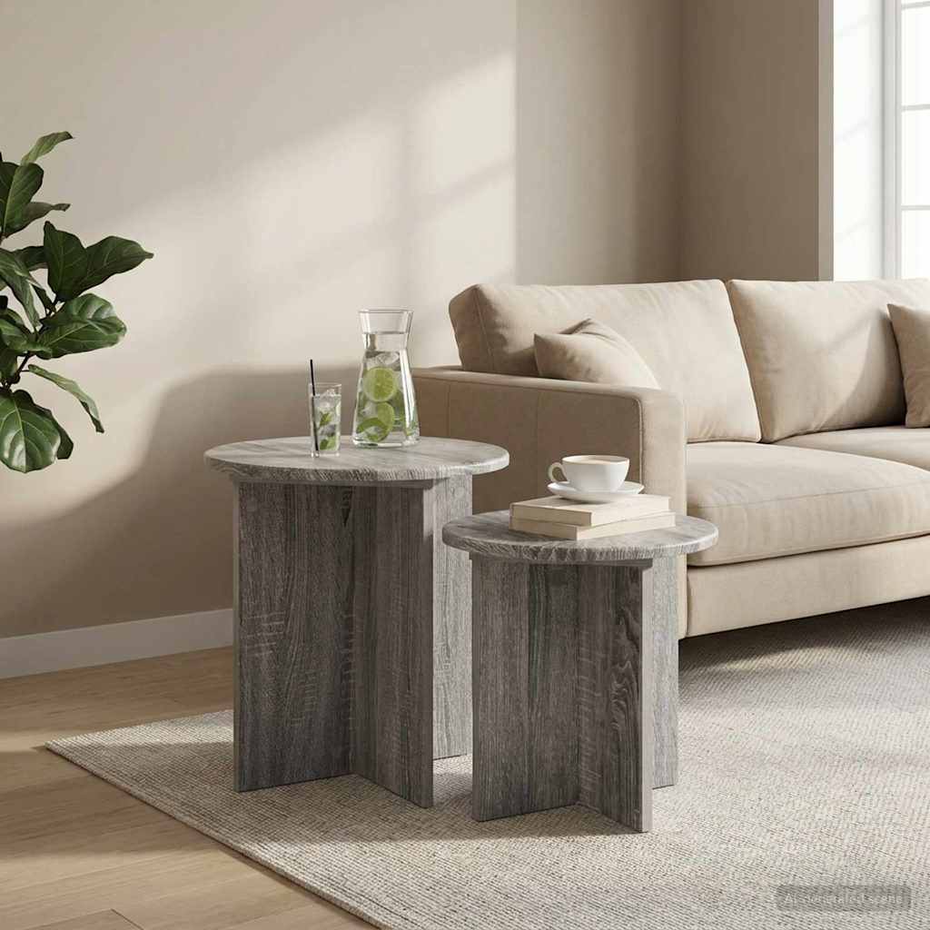 Beistelltisch-Set mit Speicher 2 pcs Holzwerkstoff