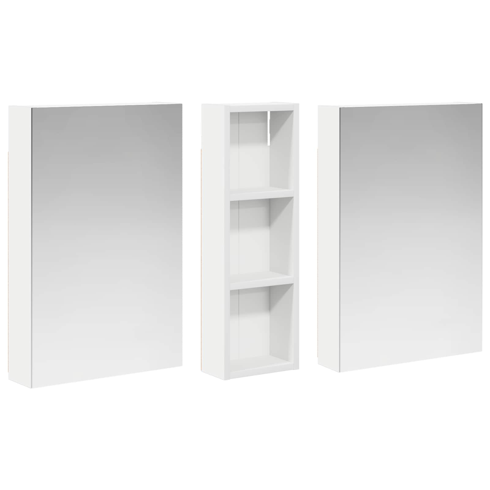 Badezimmerschrank-Set 3 pcs 80 x 10,5 x 50 cm Holzwerkstoff