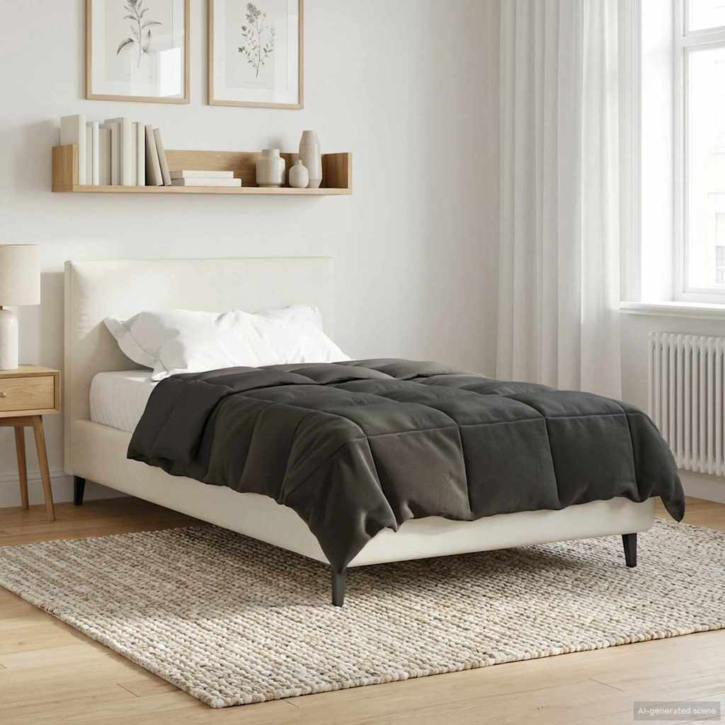 Sommerdecke Gesteppt Anthrazit 135 x 200 cm Mikrofaser