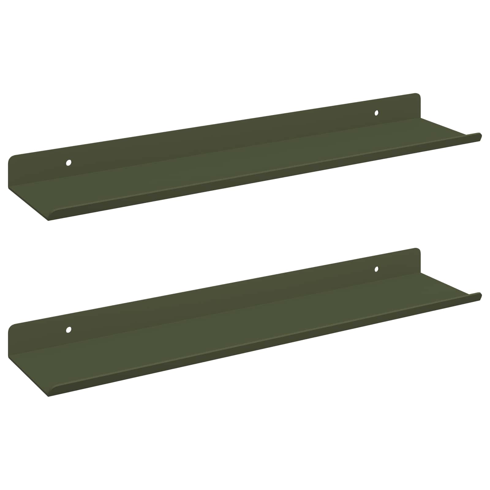 Schwebendes Regal 3 pcs Schwarz 40 x 9 x 2,5 cm Stahl