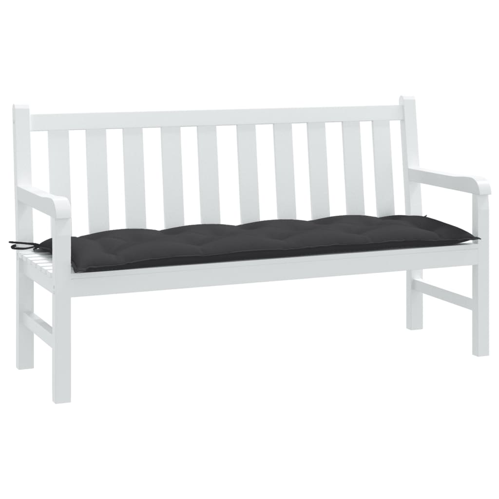 Gartenbank-Auflage Melange Anthrazit 100x50x7 cm Stoff