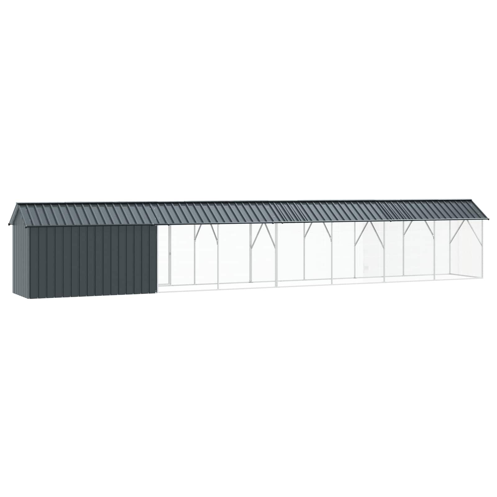 Vogelkäfig Anthrazit 422 x 103 x 142 cm Verzinkter Stahl