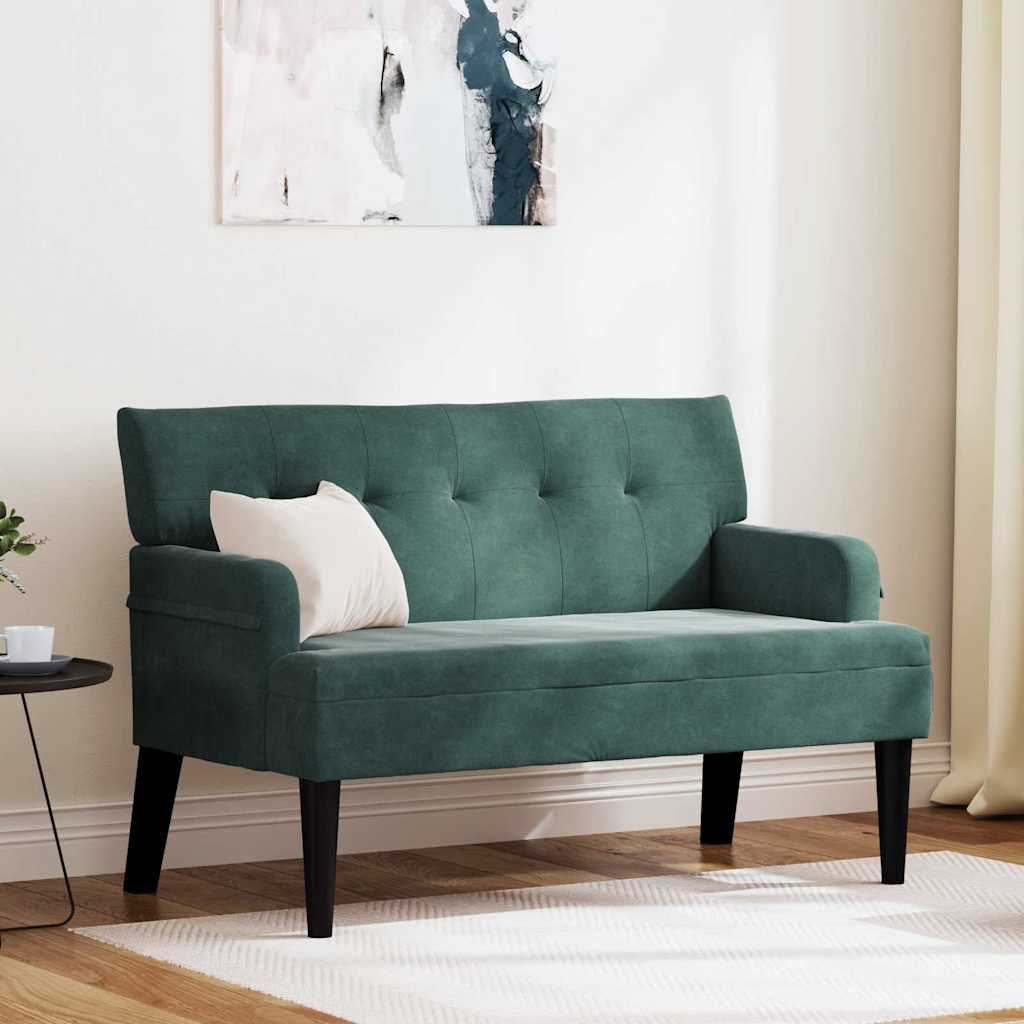Chesterfield Bank Hellgrau 112 x 65,5 x 75 cm Samt