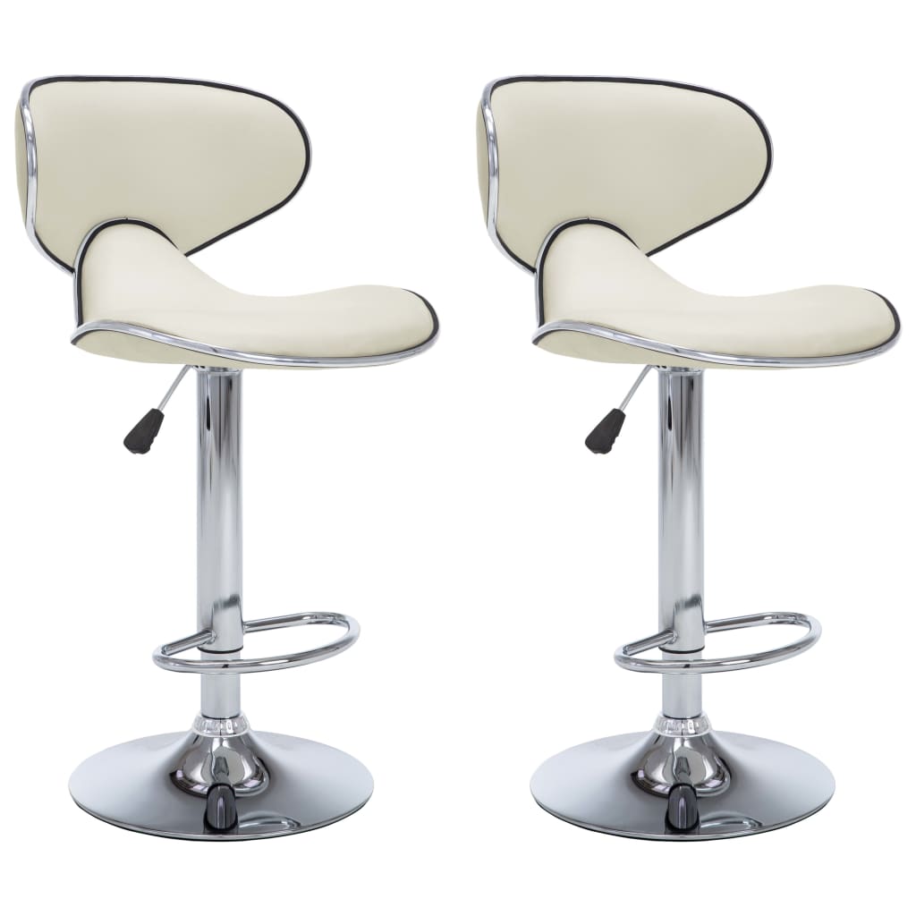 Barhocker 2 Stk. Rot Kunstleder