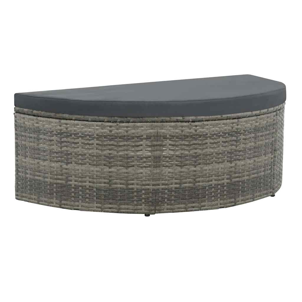 Garten-Sofa mit Kissen 8 pcs Beige und Hellgrau Poly-Rattan