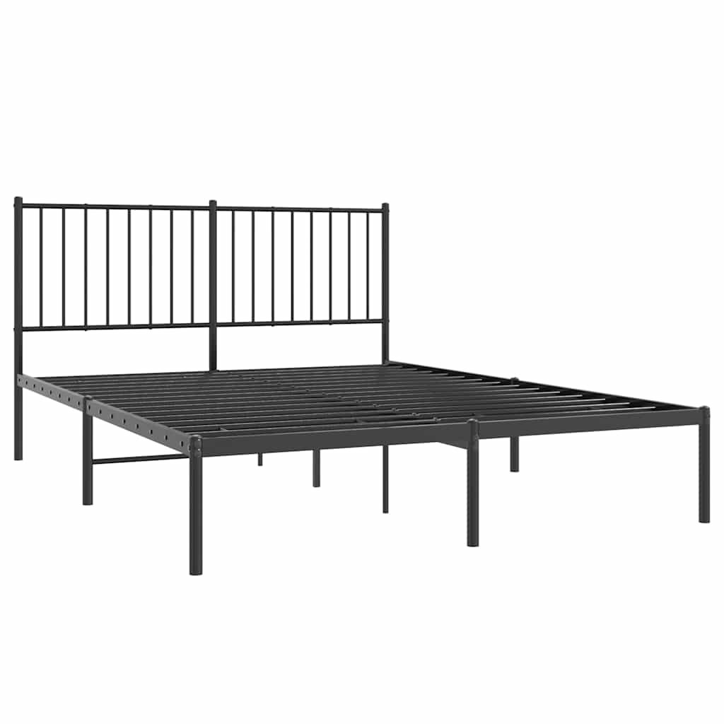 Bettgestell Metall Schwarz 75x190 cm