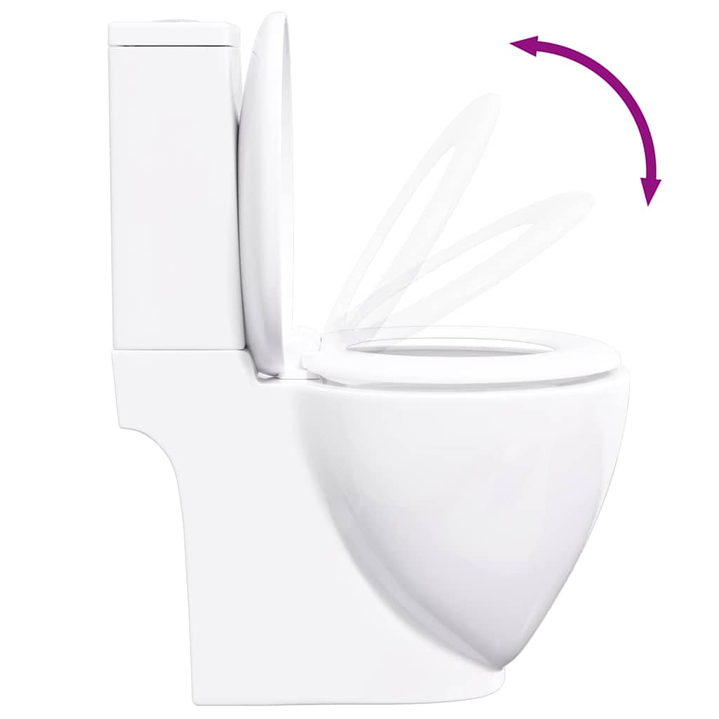 Keramik-Toilette Abgang Horizontal Schwarz