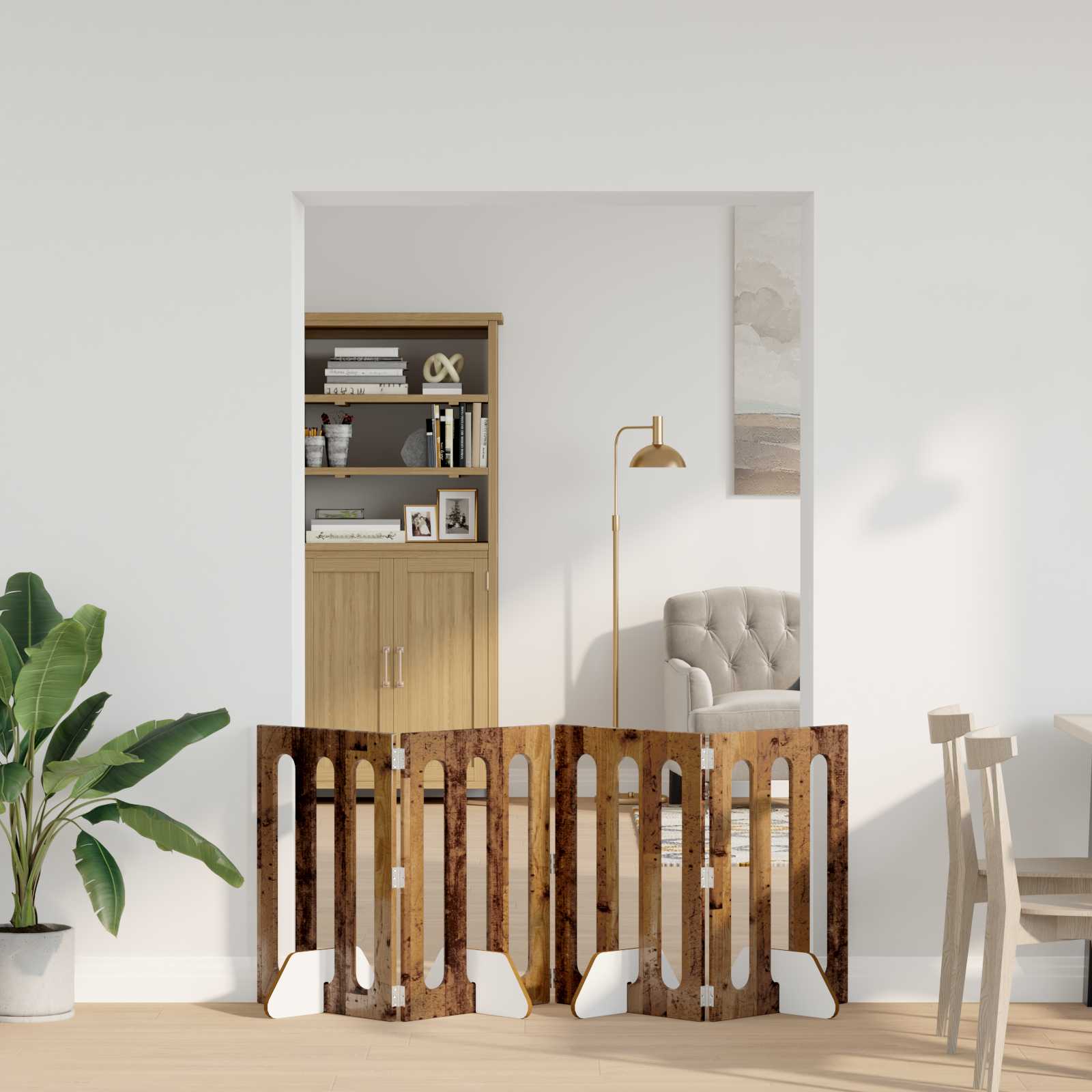 Faltbarer Haustierzaun 2 pcs Weiß 100,5 x 38 x 70 cm