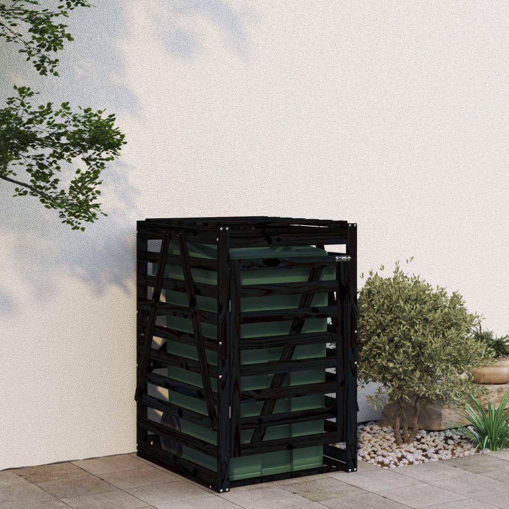 Mülltonnenbox 84x90x128,5 cm Massivholz Kiefer