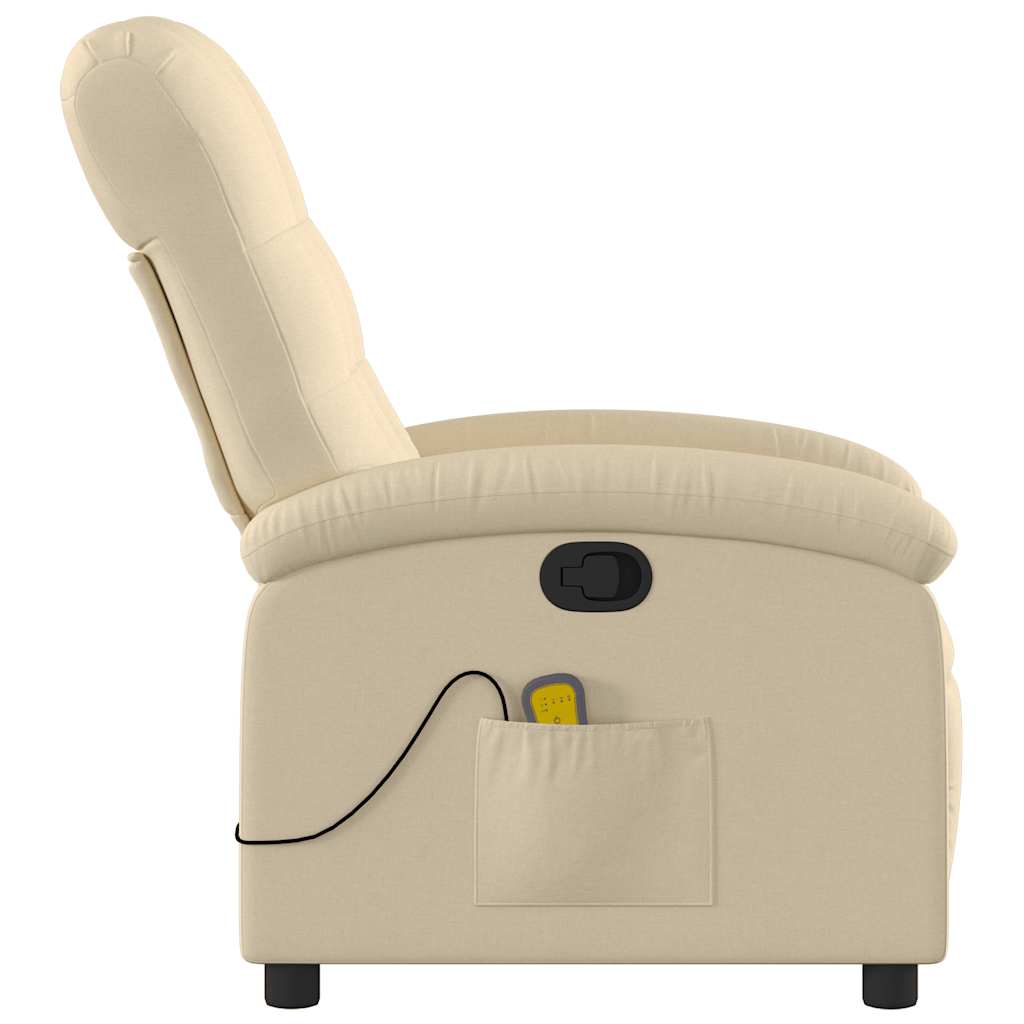 Massage-Relaxsessel, hellgrauer Stoff
