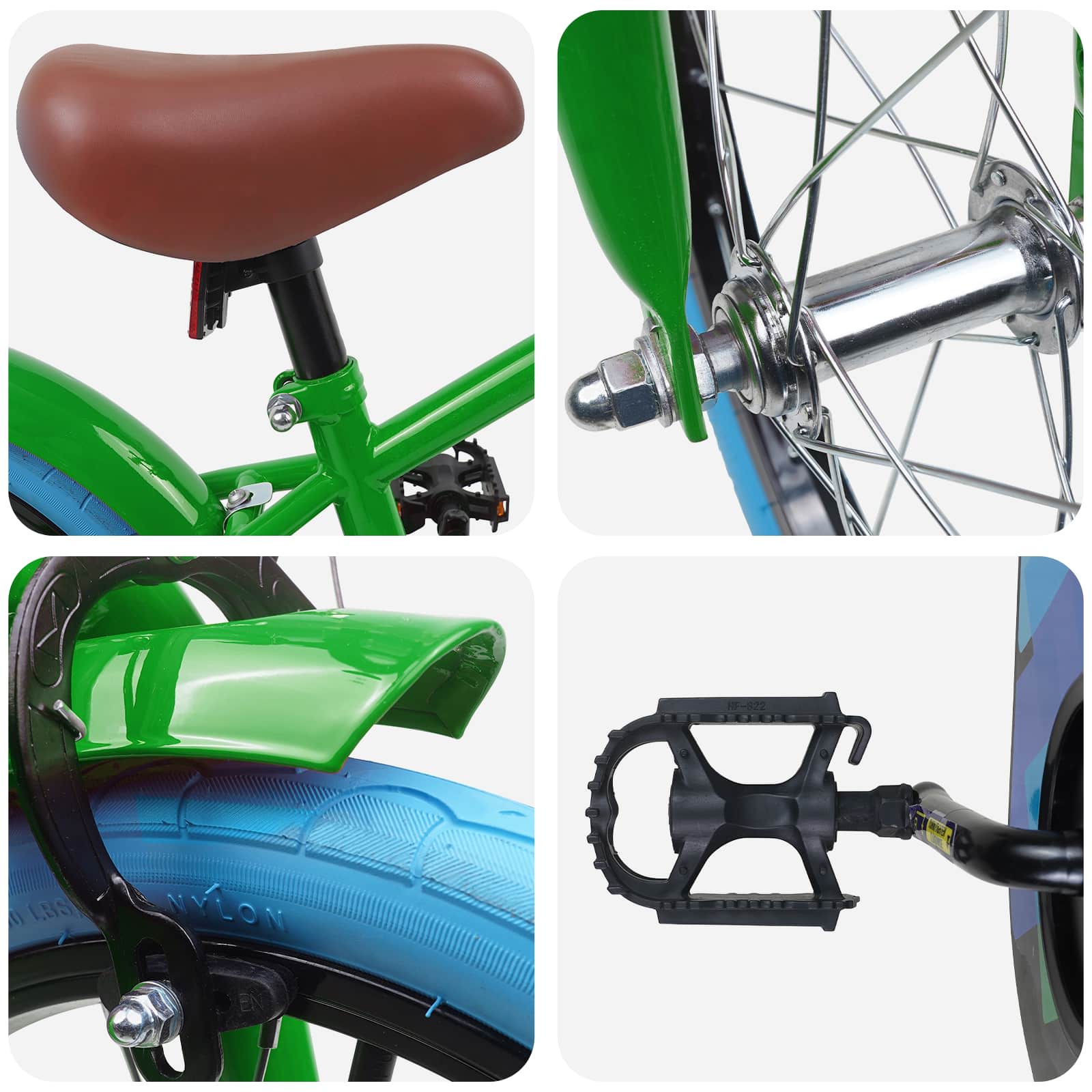 Kinderfahrrad 16 Zoll für 4-6 Jahre alt Schwarz