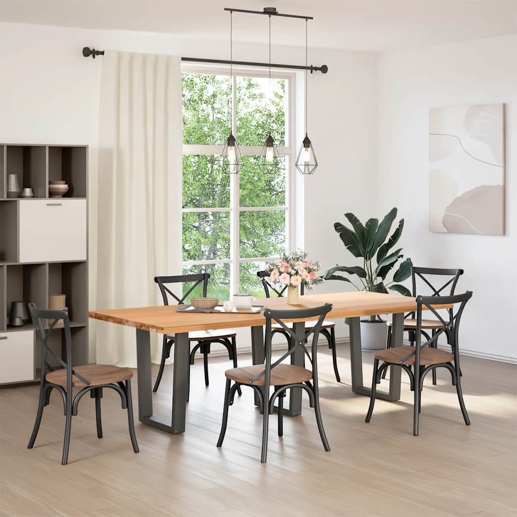 Couchtischbeine V-Form 2 Stück Schwarz 30x(30-31,3) cm Stahl