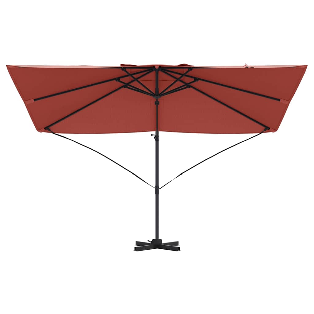 Sonnenschirm Sand 351 x 250 x 260 cm Polyester und Aluminium