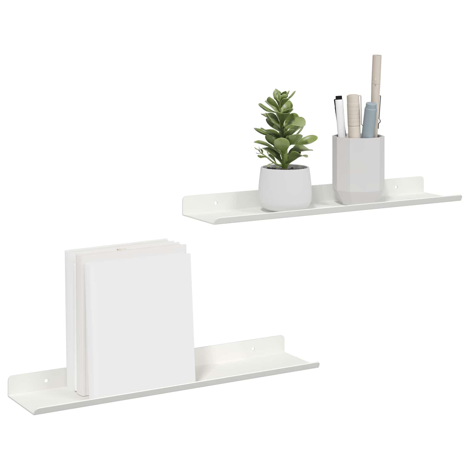 Schwebendes Regal 3 pcs Schwarz 40 x 9 x 2,5 cm Stahl