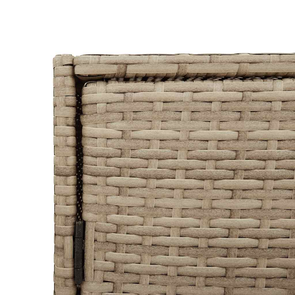 Gartenschrank Schwarz 83x45x76 cm Poly Rattan
