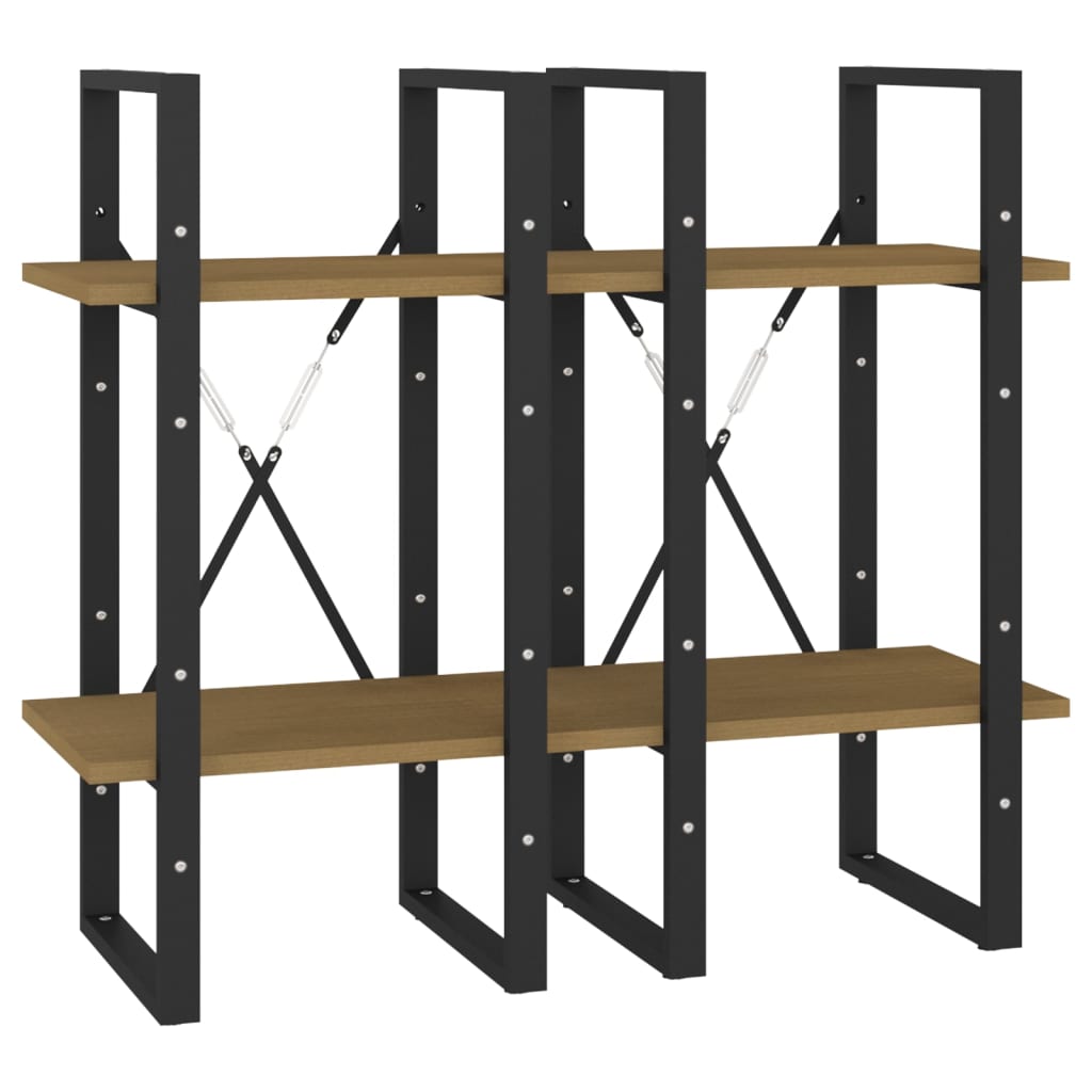 Bücherregal 2 Fächer Weiß 40x30x70 cm Holzwerkstoff