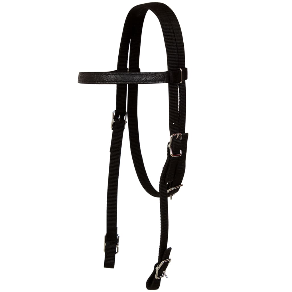Western-Sattel, Halfter & Brustblatt Echtleder 15" Braun