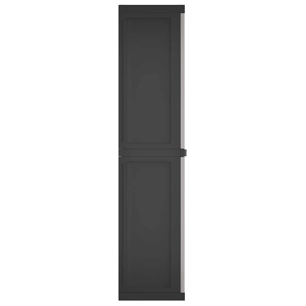Gartenschrank Grau und Schwarz 65x37x85 cm PP