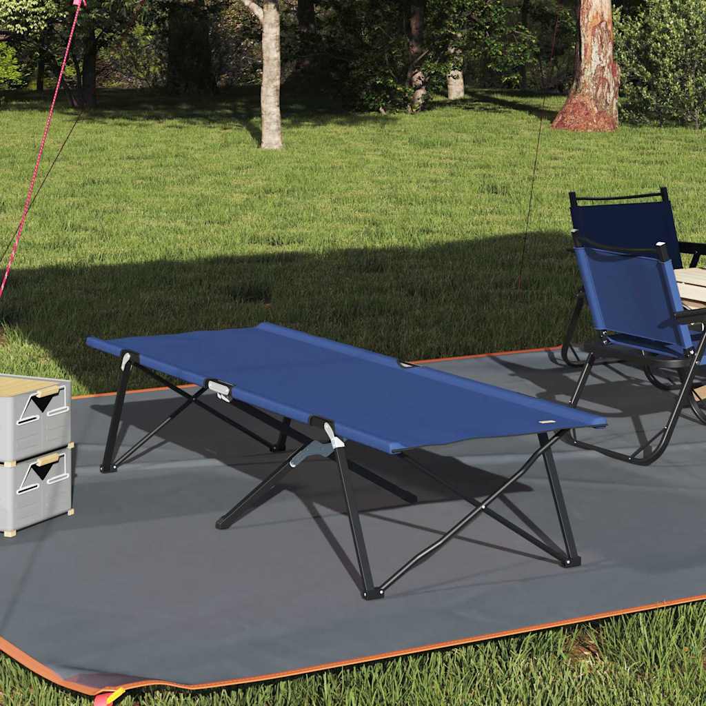 Klapp Schlafbett fürs Camping Blau 206 x 76 x 74 cm