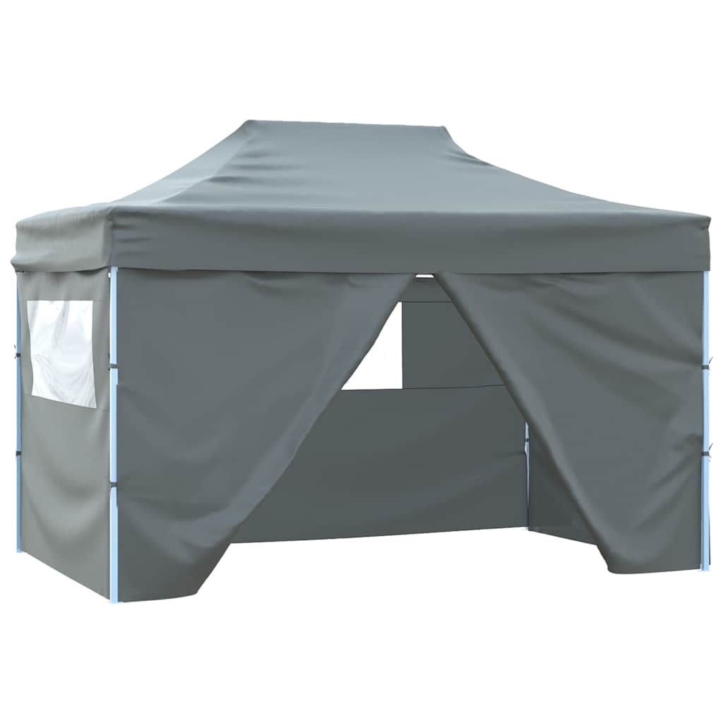 Faltzelt Pop-Up mit 4 Seitenteilen 3x4,5 m Blau