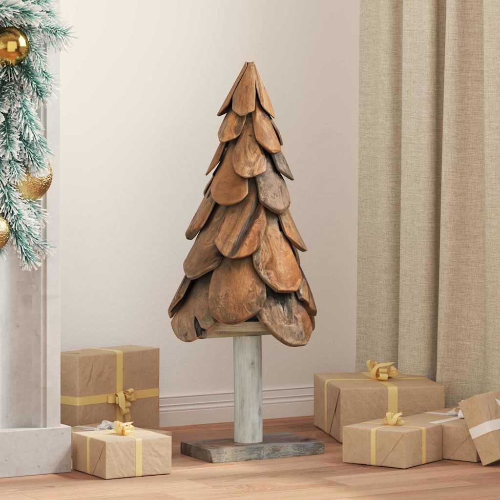 Weihnachtsbaum mit Ständer Braun 61 cm Massivholz Teak