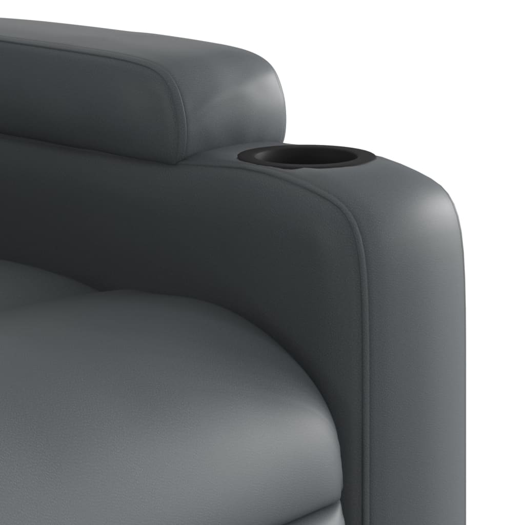 Massage-Relaxsessel, Kunstleder, Schwarz