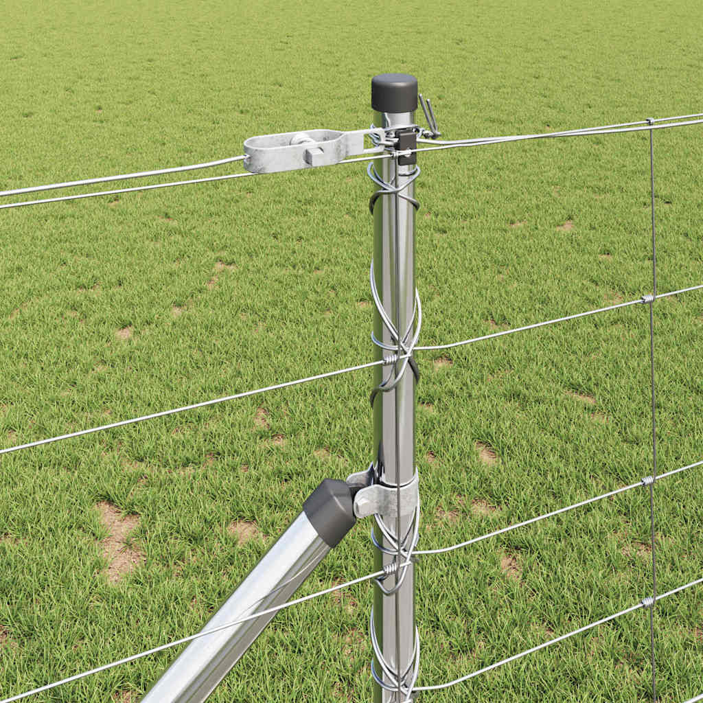 Ground Fix Geschweißter Drahtzaun 25 x 0,8 m Silber Netz