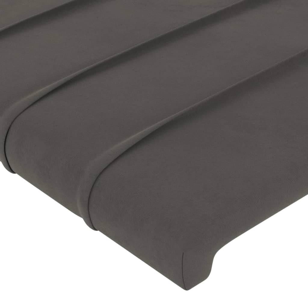 Kopfteil mit Ohren Dunkelblau 203x23x118/128 cm Samt