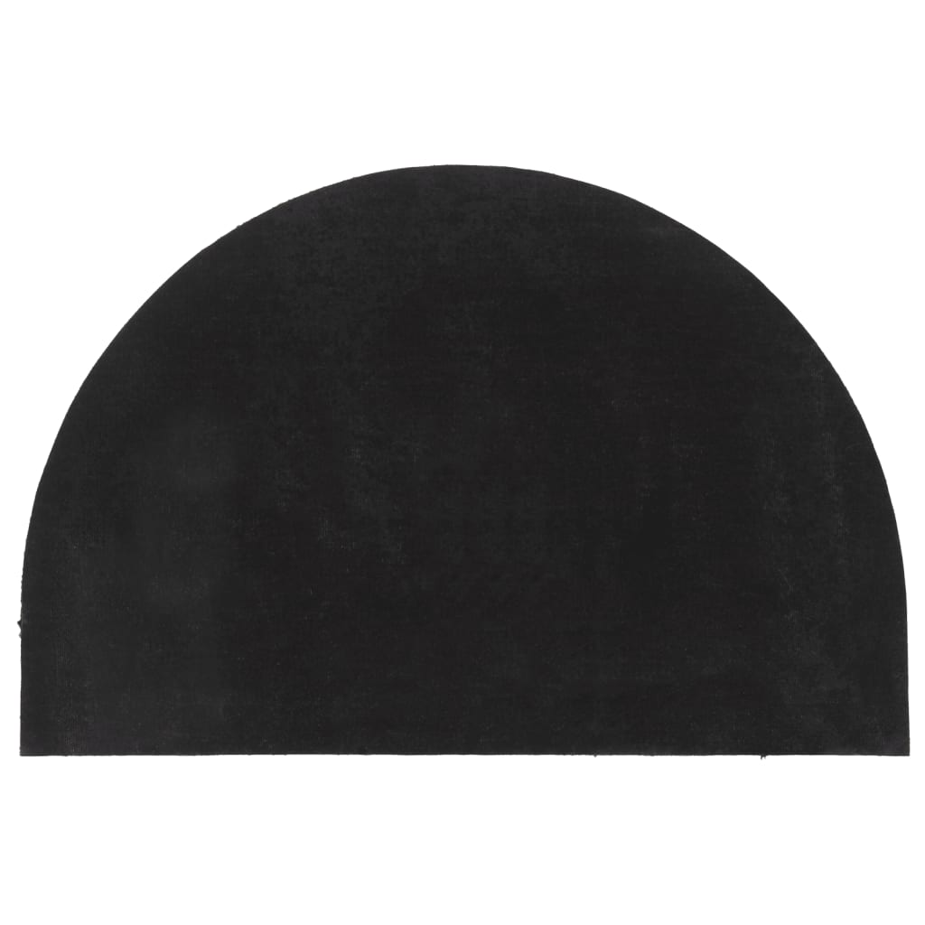 Fußmatte Schwarz Halbrund 60x90 cm Kokosfaser Getuftet