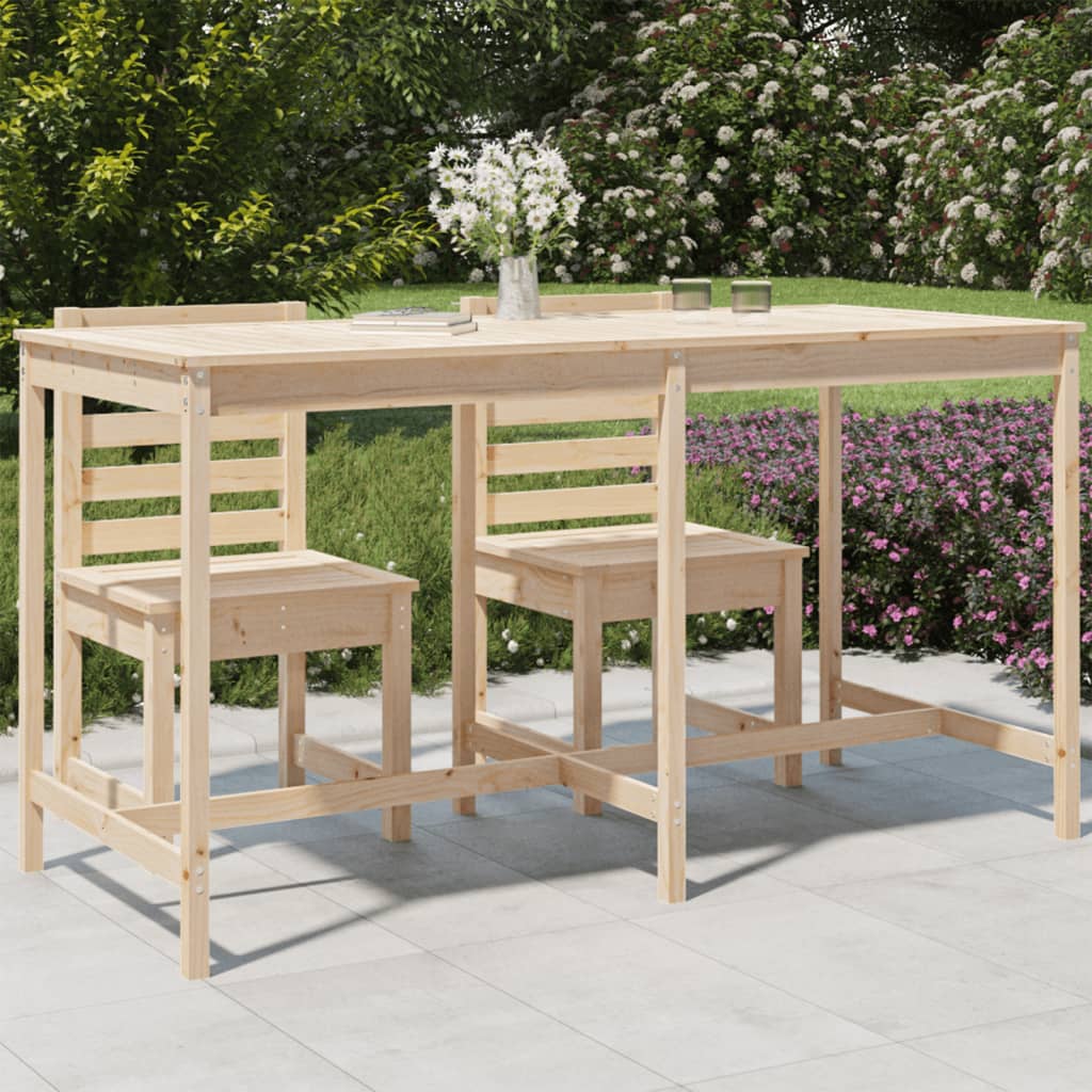 Gartentisch 82,5x82,5x110 cm Massivholz Kiefer