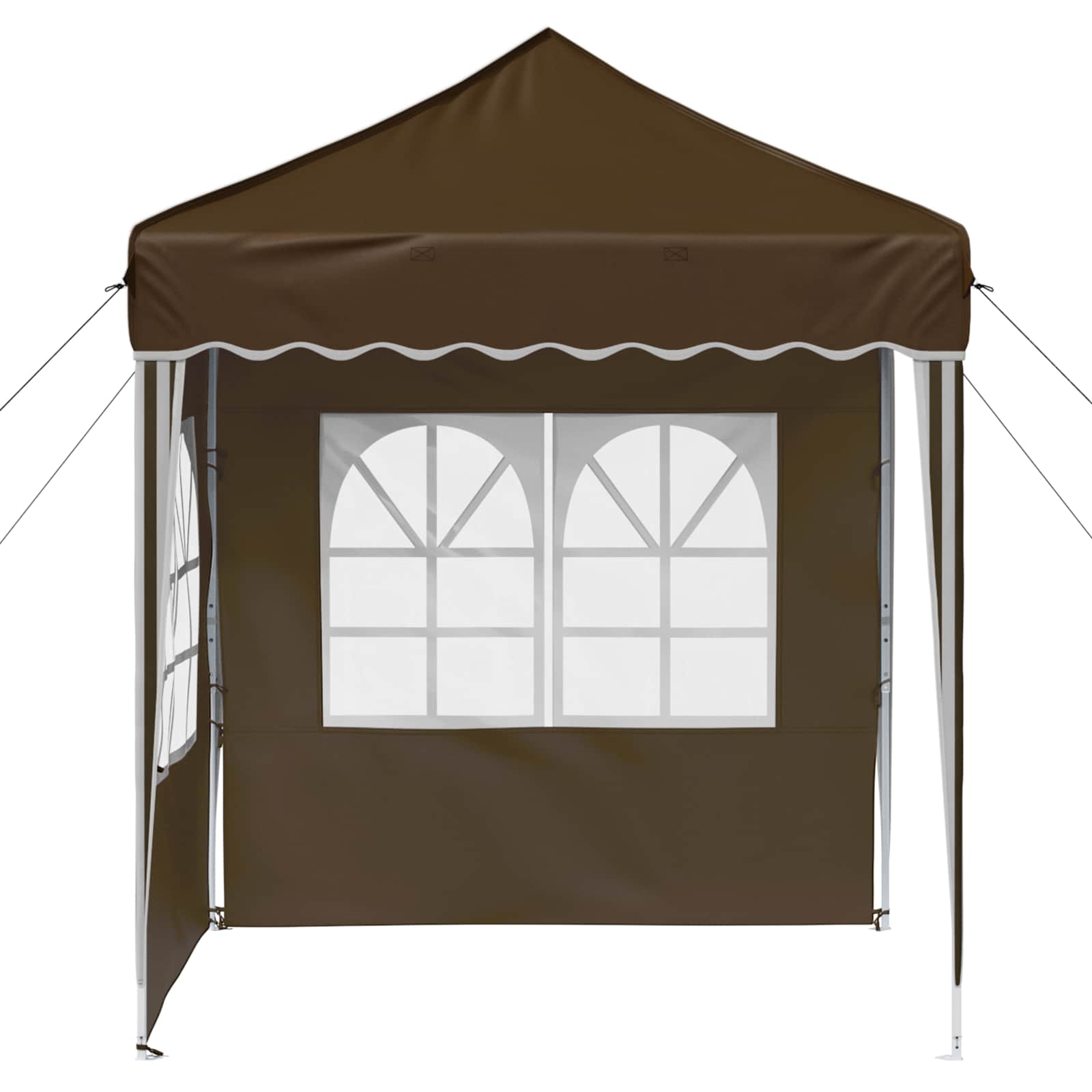 Pop-up Partyzelt 195 x 195 x 245 cm Creme Oxford-Stoff