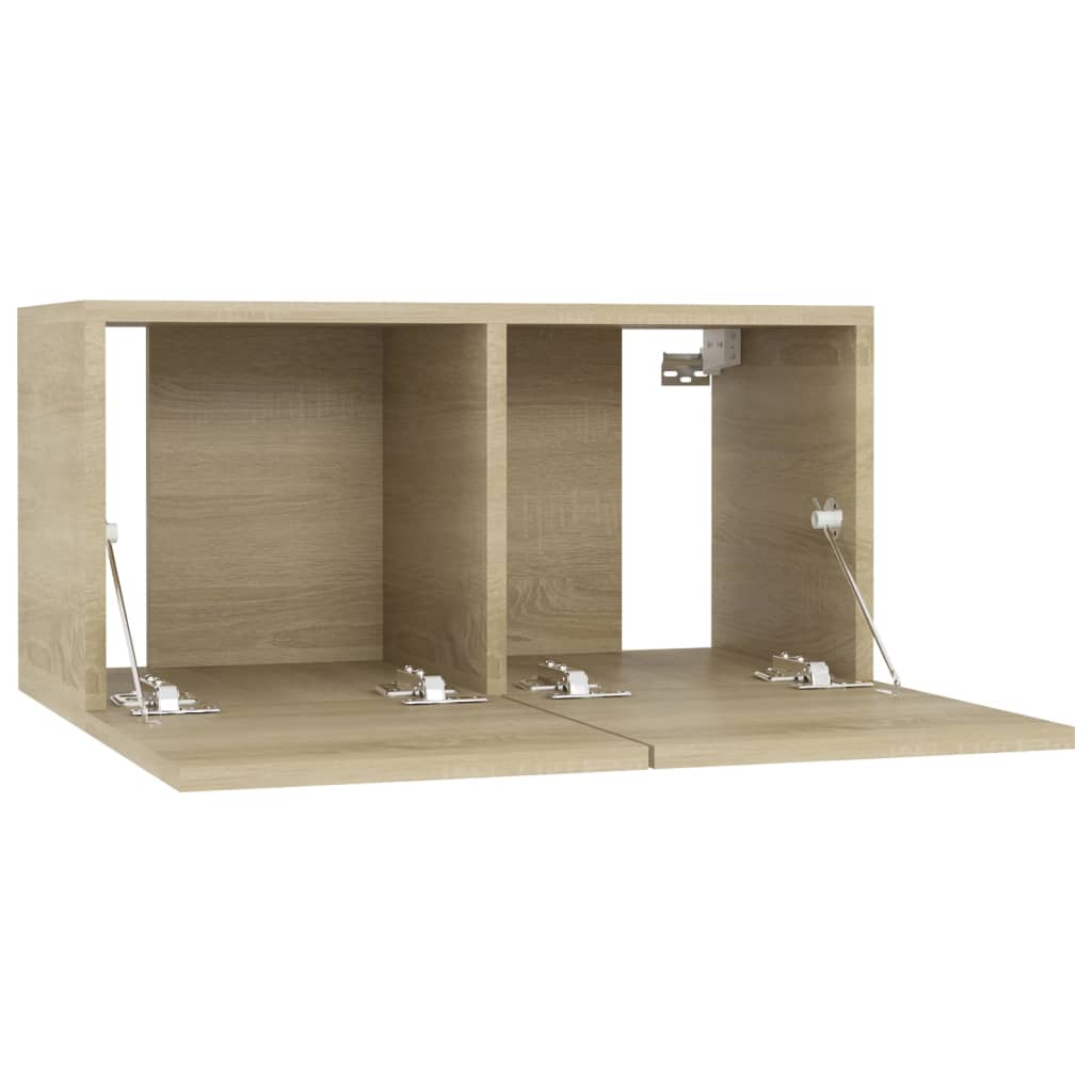 4-tlg. TV-Schrank-Set Weiß Holzwerkstoff