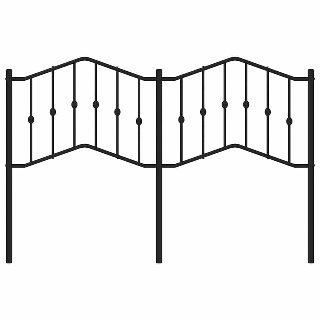 Ersatz-Kopfteil Metall Schwarz 90 cm