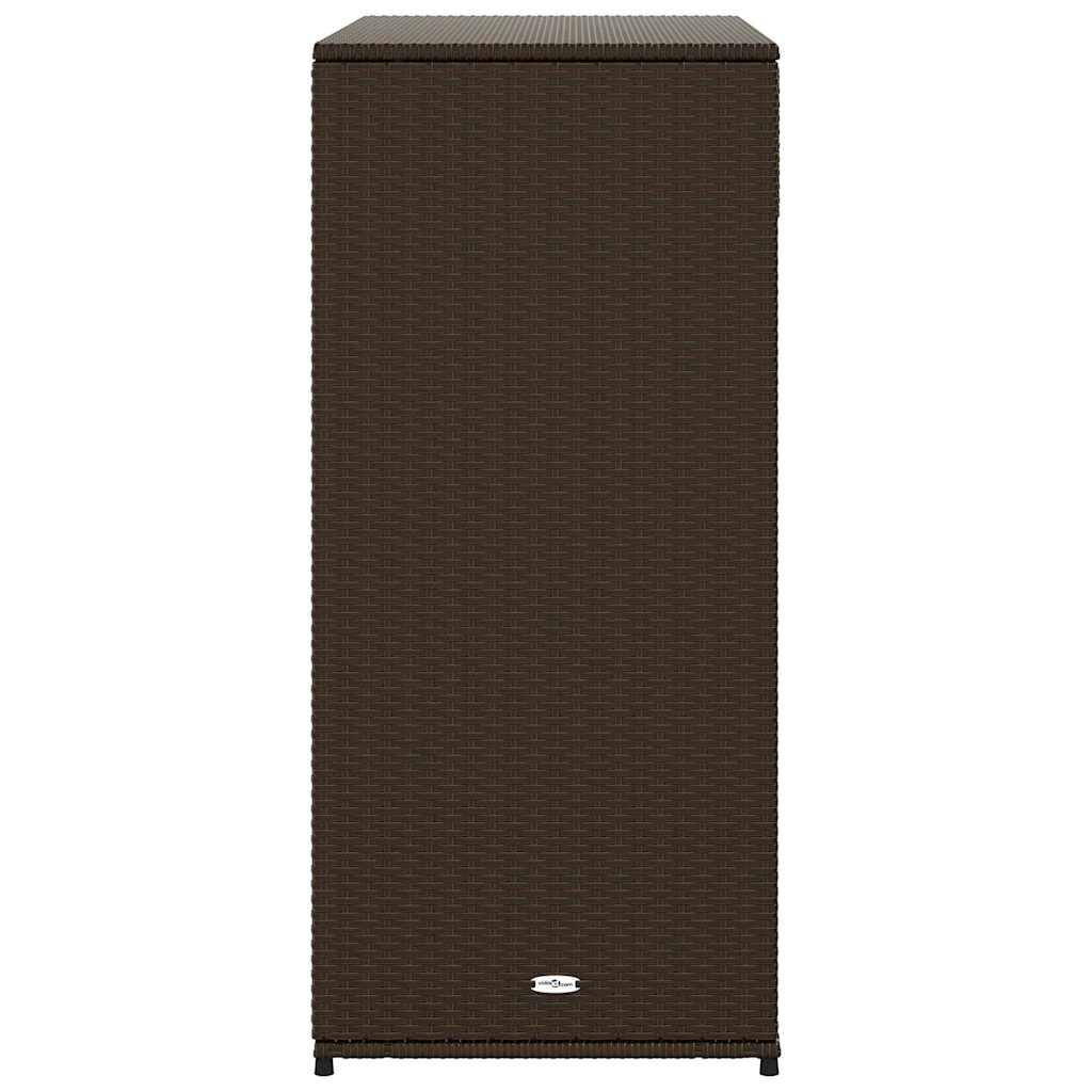Gartenschrank Schwarz 55x55x111 cm Poly Rattan
