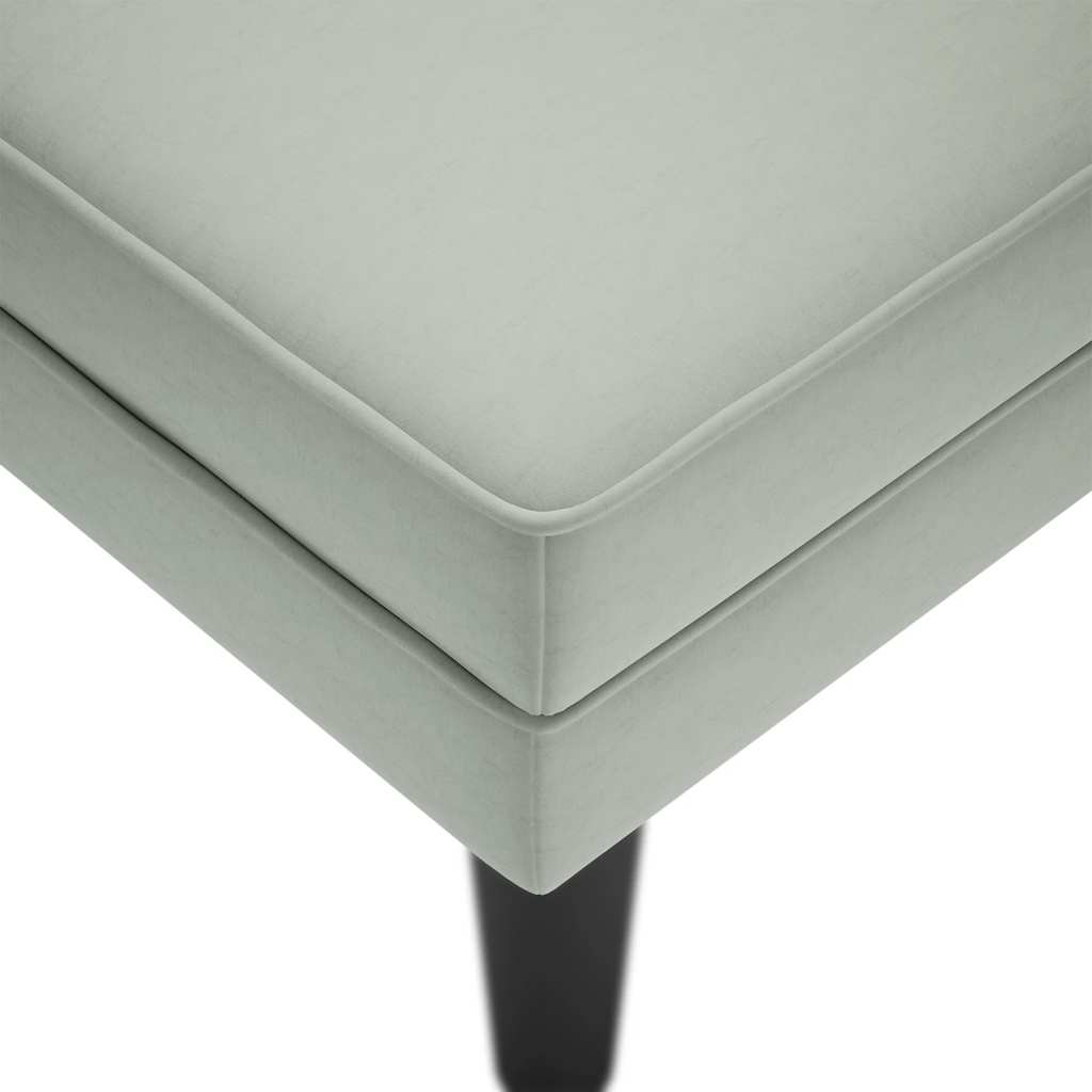 Chaiselongue mit Kissen und Rechter Armlehne Blau Samt