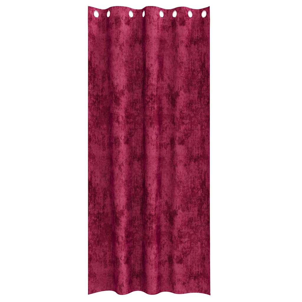 Samtvorhänge mit Vorhängen 2 pcs Weinrot 140 x 140 cm Samt