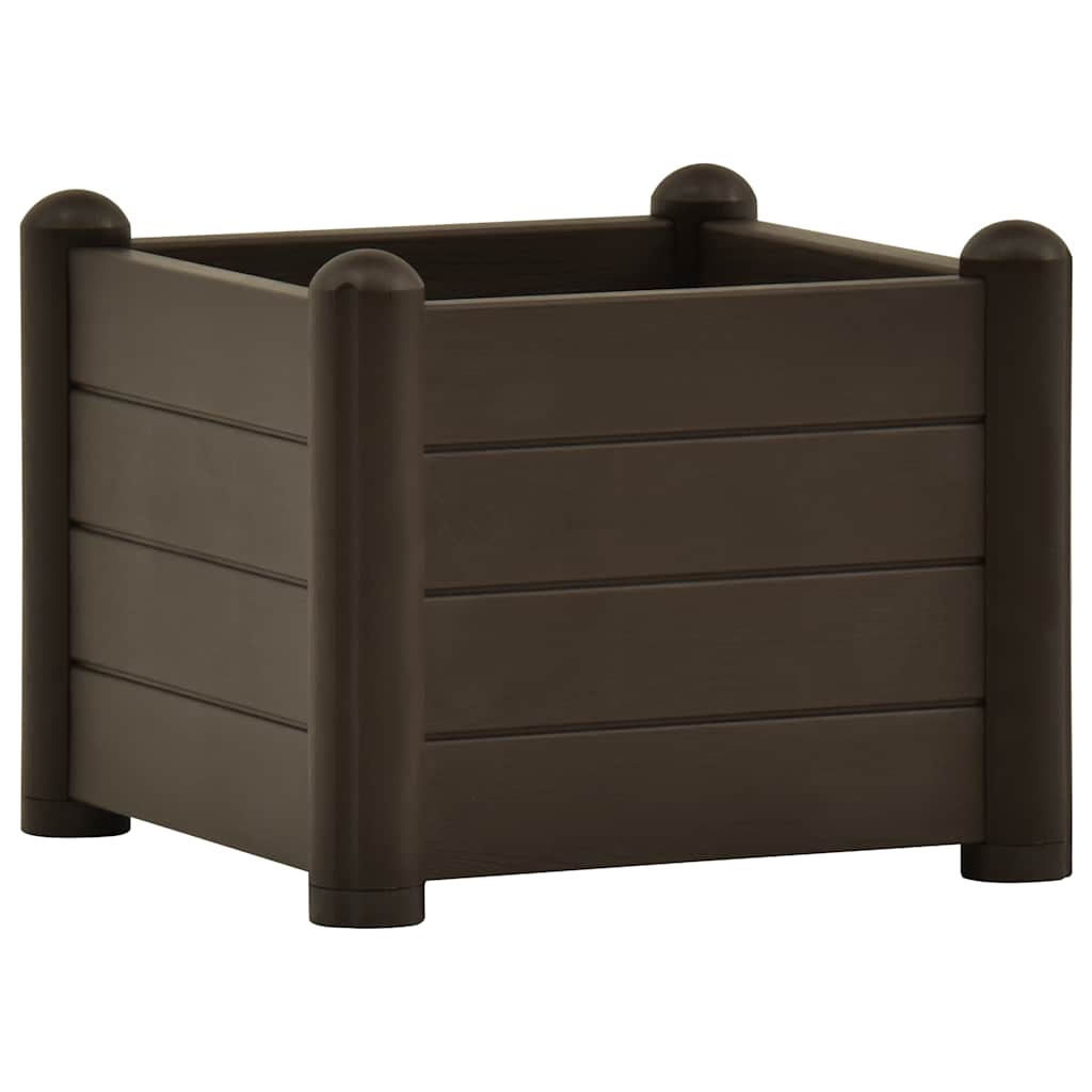 Garten-Hochbeet PP Weiß 43x43x35 cm