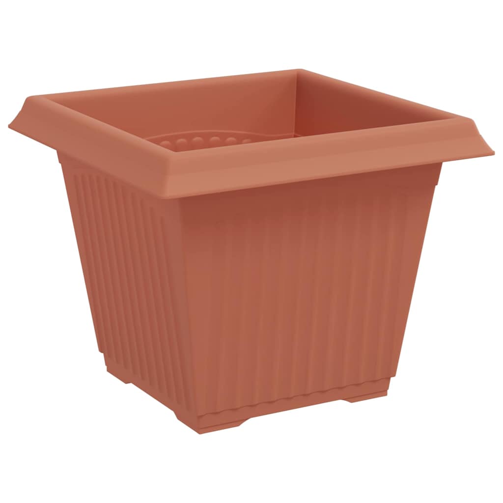 Blumentöpfe 6 pcs Ziegelrot 20 x 20 x 16 cm Kunststoff