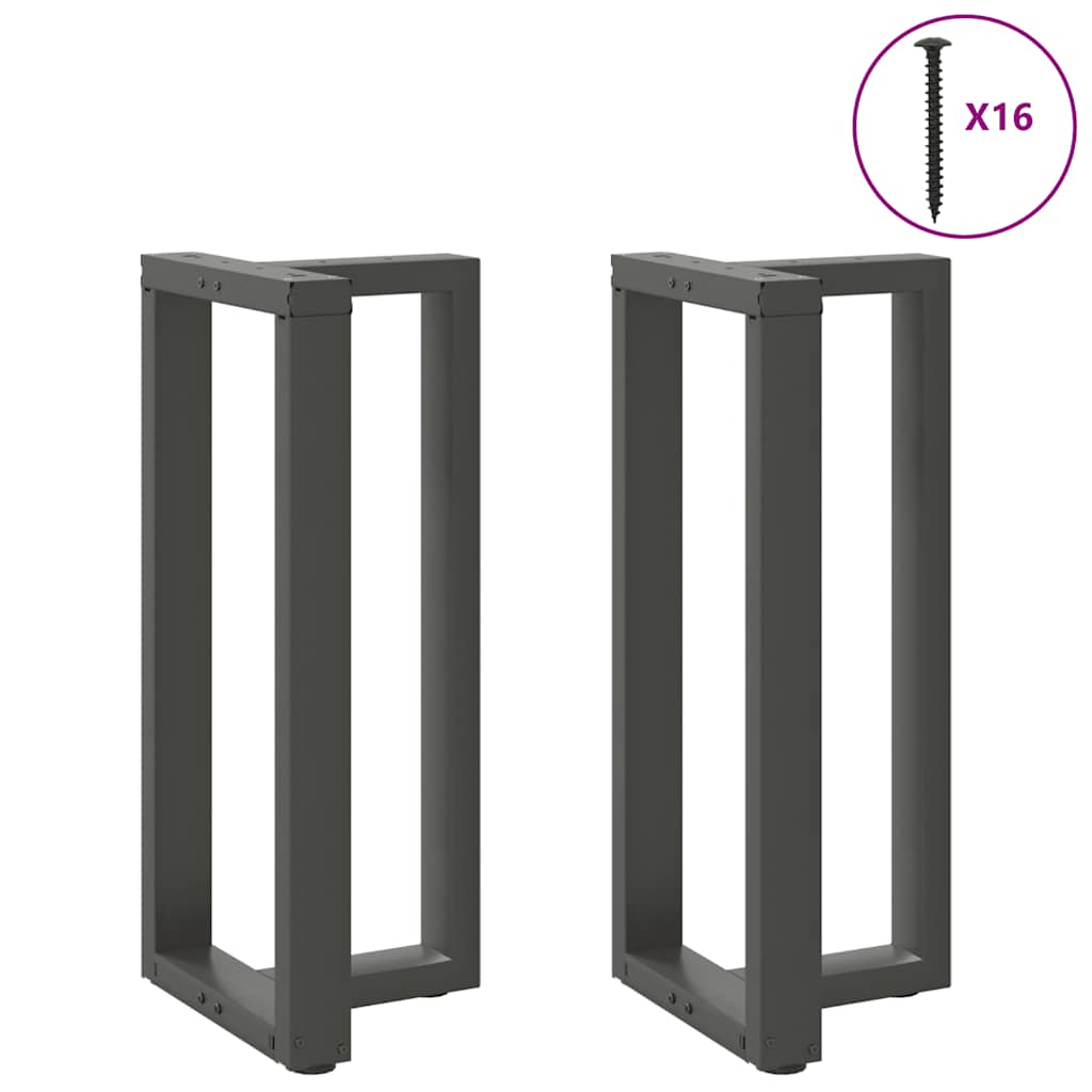 Couchtischbeine T-Form 2 Stk. Schwarz 30x25x(30-31) cm Stahl