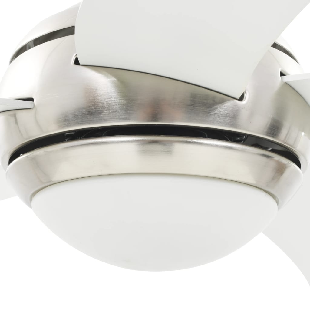 Deckenventilator mit Licht und Fernbedienung Ø 130 cm Weiß