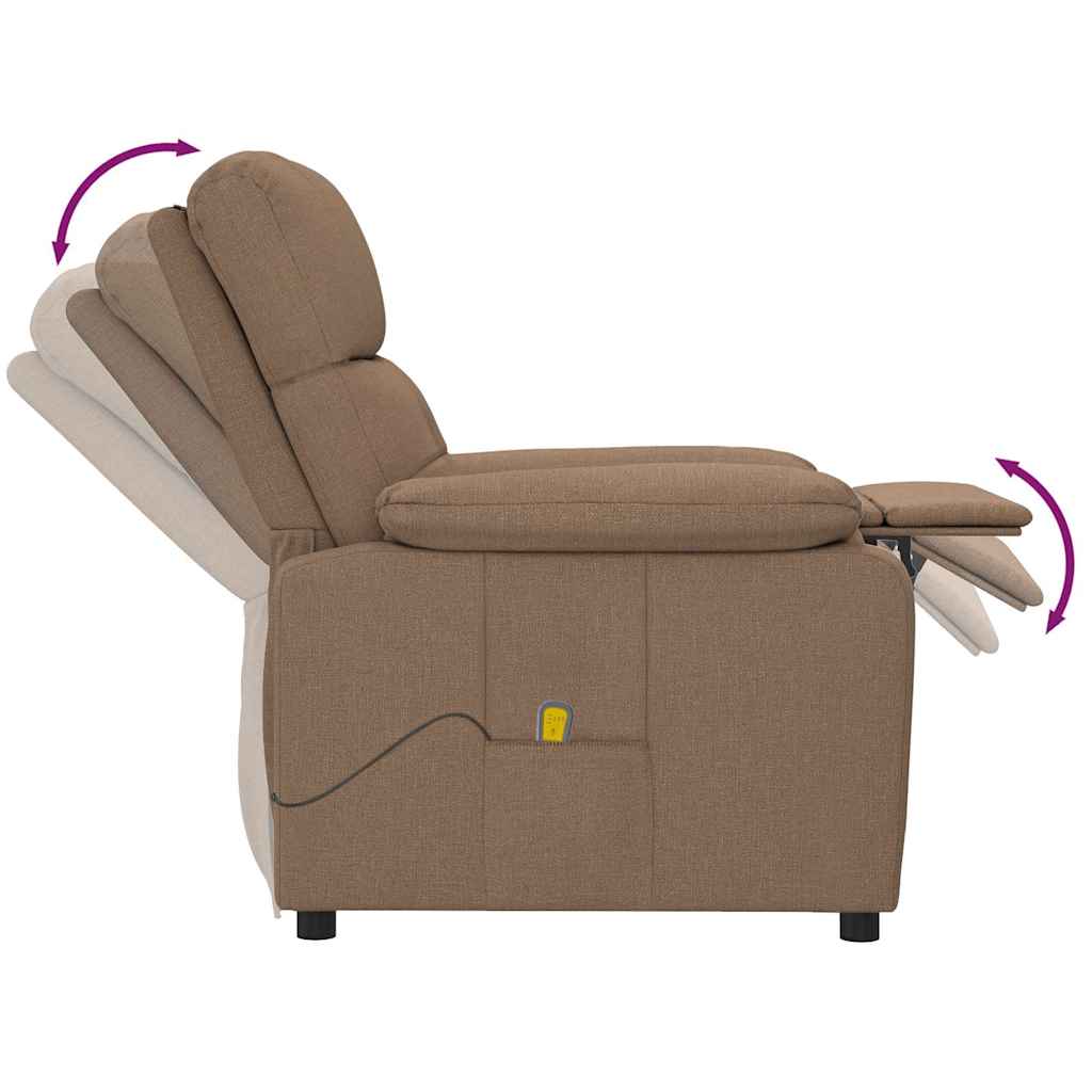 Massagesessel Hellgrau Stoff