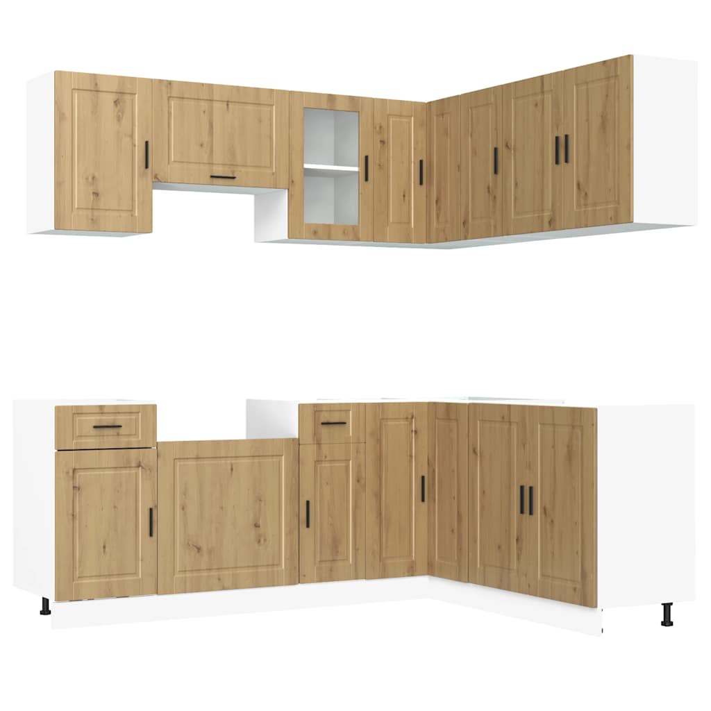 11-tlg. Küchenschrank-Set Porto Weiß Holzwerkstoff