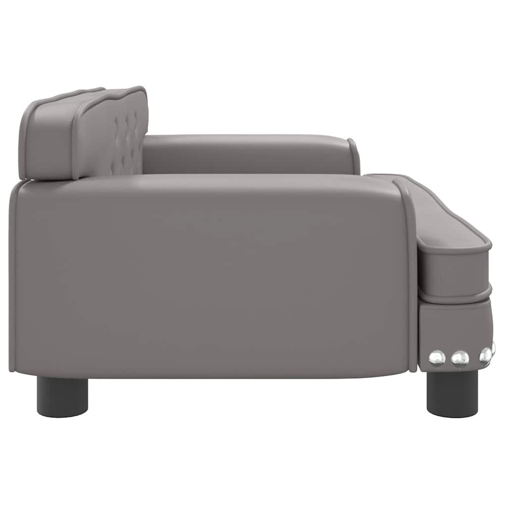Kindersofa Schwarz 90x53x30 cm Kunstleder