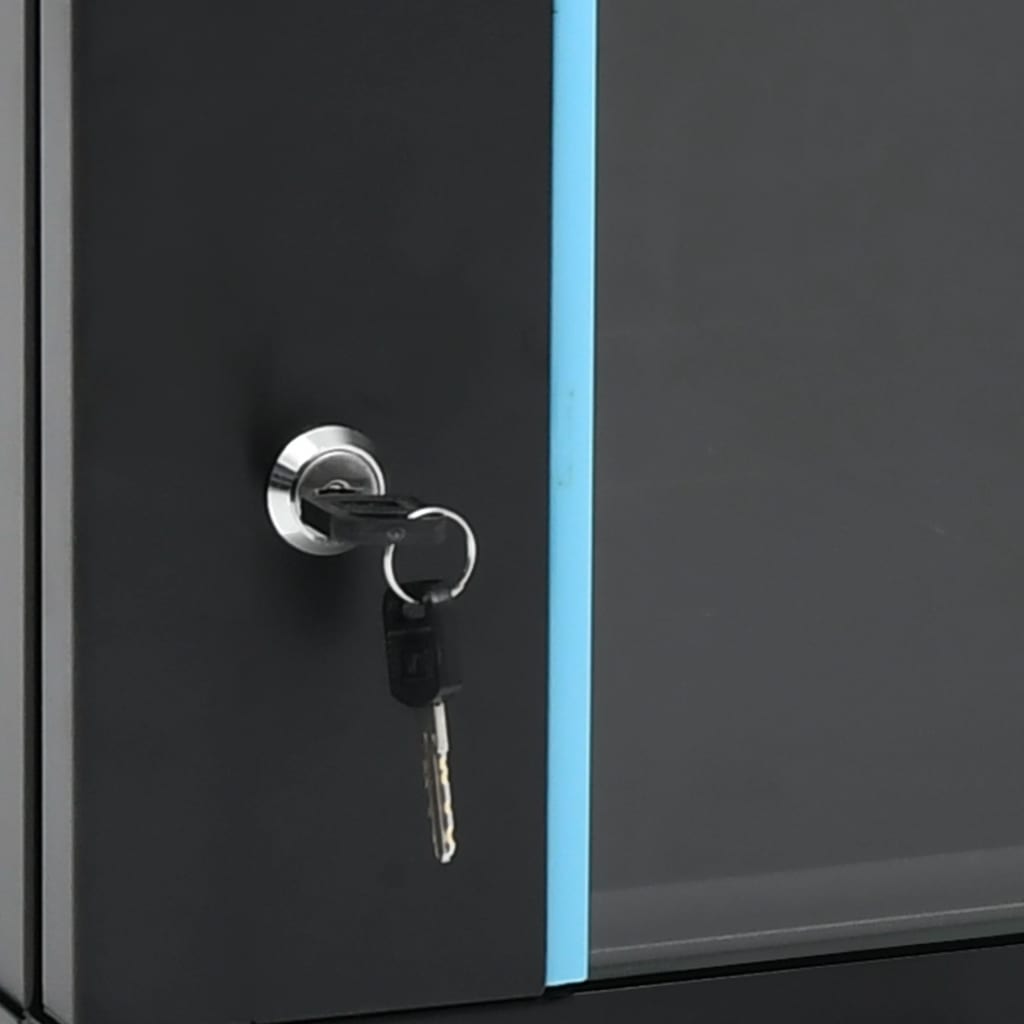 Netzwerkschrank mit Speicher Grau 60 x 45 x 28 cm Stahl