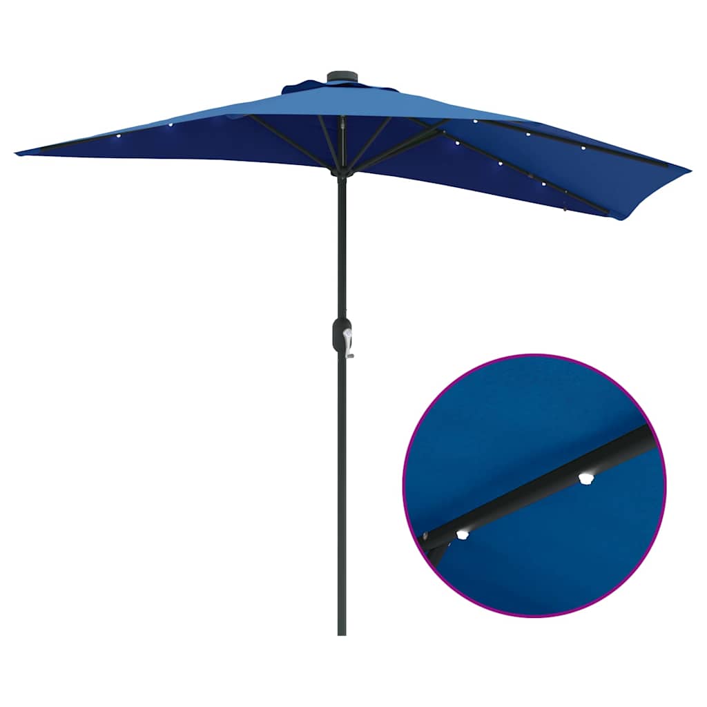 Garten-Sonnenschirm Sand 294 x 150 x 223 cm Polyester und Stahl