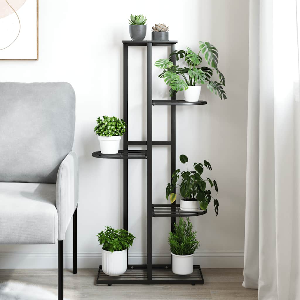 Blumenständer 5-Etagen 43x22x98 cm Weiß Metall
