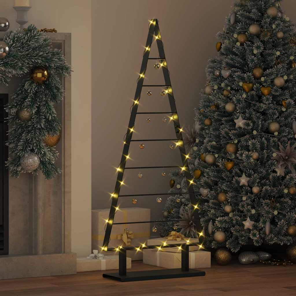 Metall Weihnachtsbaum mit Ständer Schwarz 60 cm Stahl
